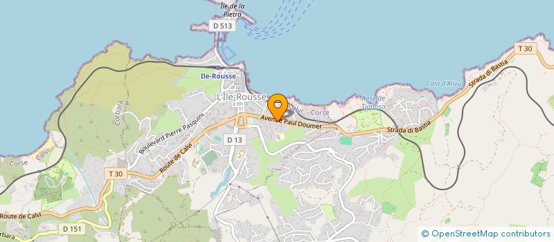 localisation de l'entreprise MONSIEUR THOMAS SAVELLI à L'ILE-ROUSSE