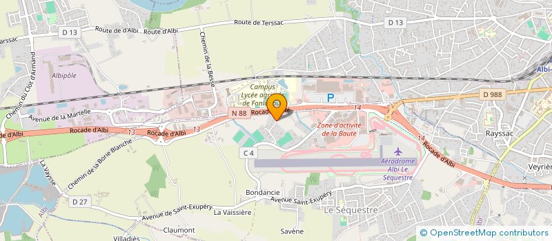 localisation de l'entreprise MONSIEUR THOMAS SAVIGNAC  LE SEQUESTRE