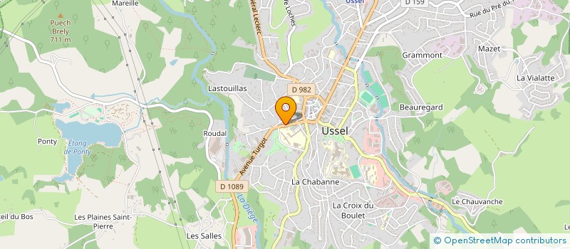 localisation de l'entreprise MONSIEUR THOMAS SERRE  USSEL