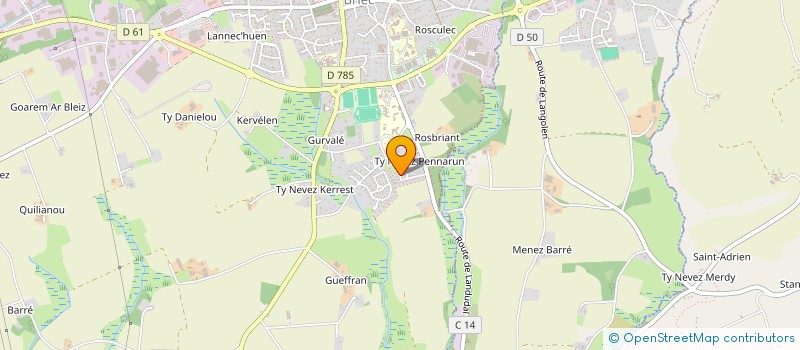 localisation de l'entreprise MONSIEUR THOMAS STEPHAN  BRIEC