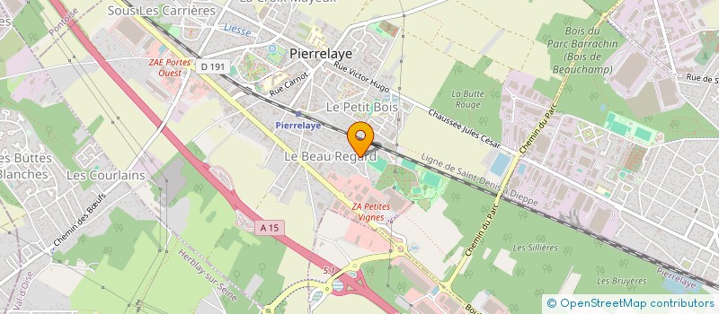 localisation de l'entreprise MONSIEUR THOMAS THIERY  PIERRELAYE