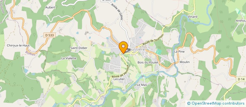 localisation de l'entreprise MONSIEUR THOMAS VACHER  ALBOUSSIERE