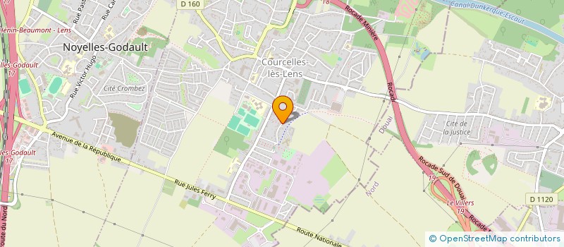 localisation de l'entreprise MONSIEUR THOMAS VERCRUYSSE  COURCELLES-LES-LENS