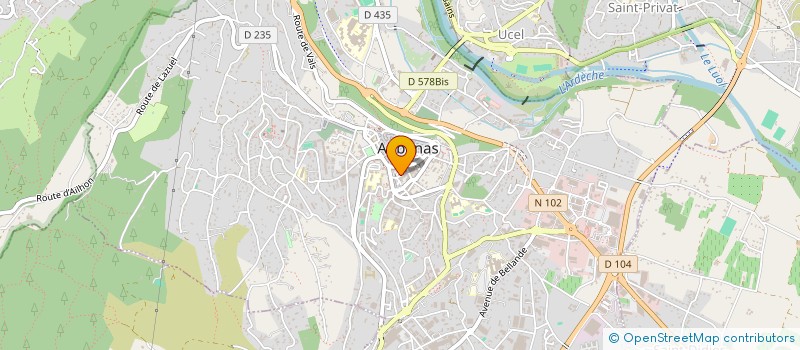 localisation de l'entreprise MONSIEUR THOMAS VERDIER  AUBENAS