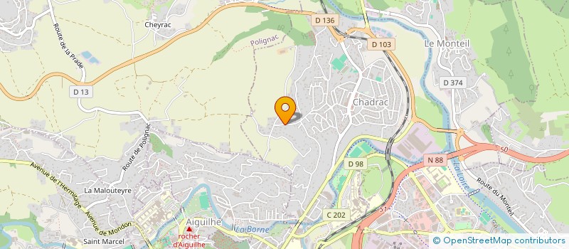 localisation de l'entreprise MONSIEUR THOMAS VERNAUDON  CHADRAC