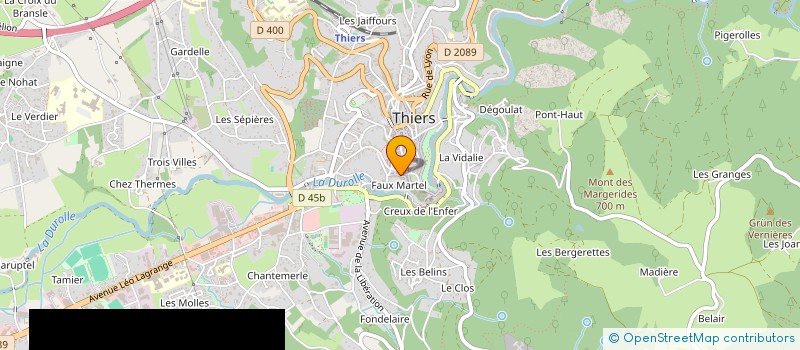 localisation de l'entreprise MONSIEUR THOMAS VIALLON  THIERS