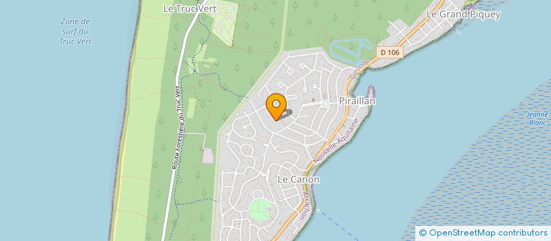 localisation de l'entreprise MONSIEUR THOMAS VIVEZ à LEGE-CAP-FERRET