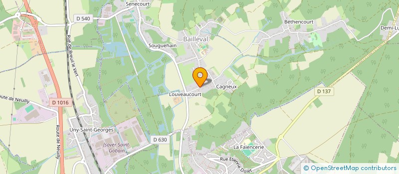 localisation de l'entreprise MONSIEUR THOMAS WIBAUX  BAILLEVAL