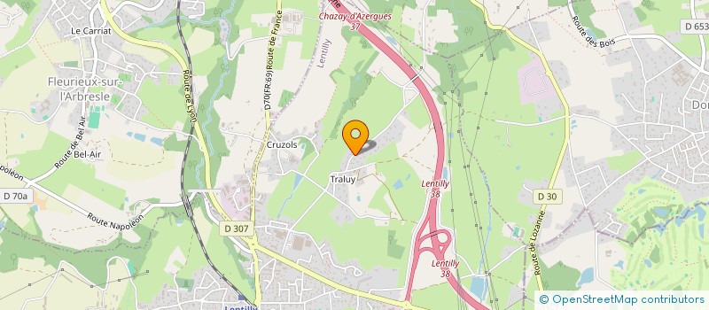 localisation de l'entreprise MONSIEUR THYBALD HUGON  LYON