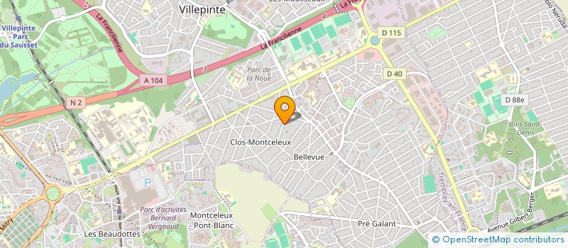 localisation de l'entreprise MONSIEUR TIDJANI JAABAR  VILLEPINTE