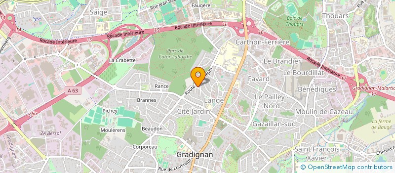 localisation de l'entreprise MONSIEUR TIM CHAPUIS  GRADIGNAN