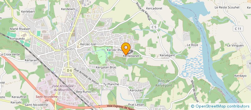 localisation de l'entreprise MONSIEUR TIMOTHE YVAIN  QUEVEN