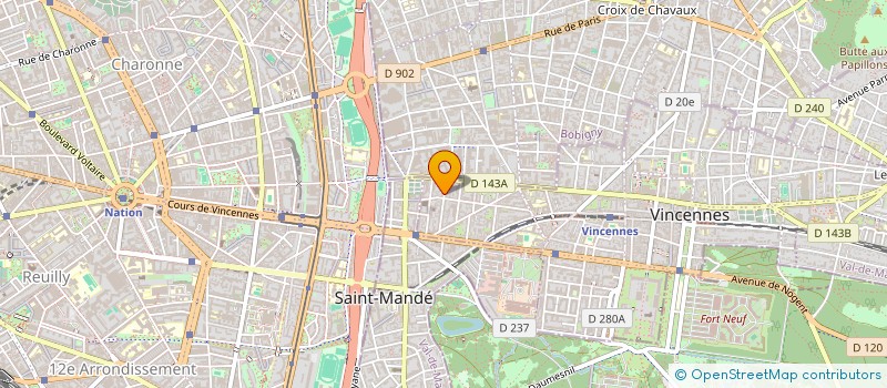 localisation de l'entreprise MONSIEUR TIMOTHEE DENIS à VINCENNES