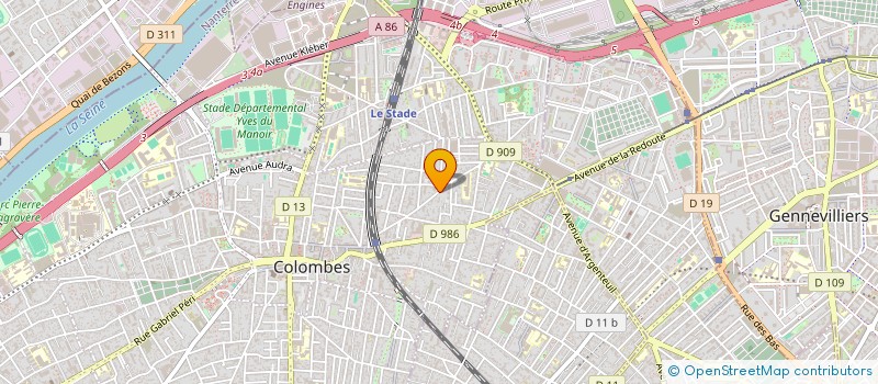 localisation de l'entreprise MONSIEUR TIMOTHEE GERRIER à COLOMBES