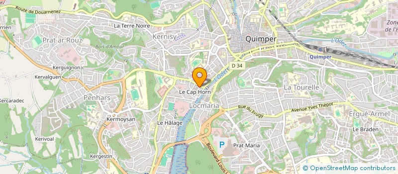 localisation de l'entreprise MONSIEUR TIMOTHEE PERON à QUIMPER