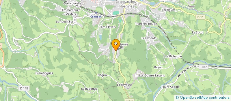 localisation de l'entreprise MONSIEUR TIMOTHEY PONS  CRANSAC