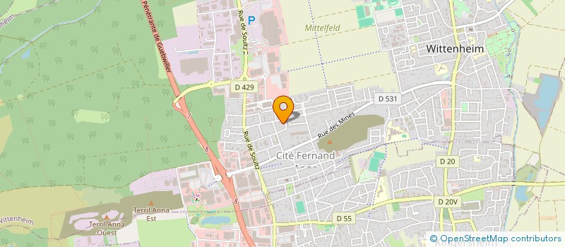 localisation de l'entreprise MONSIEUR TIMOTHY DUSSEAULT  WITTENHEIM