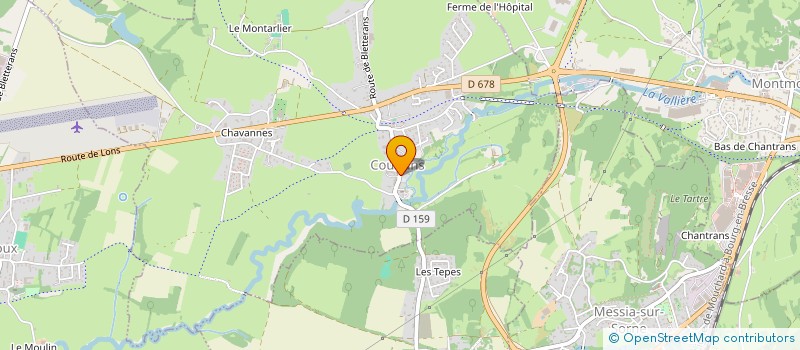 localisation de l'entreprise MONSIEUR TIPHAINE CUENIN  COURLANS