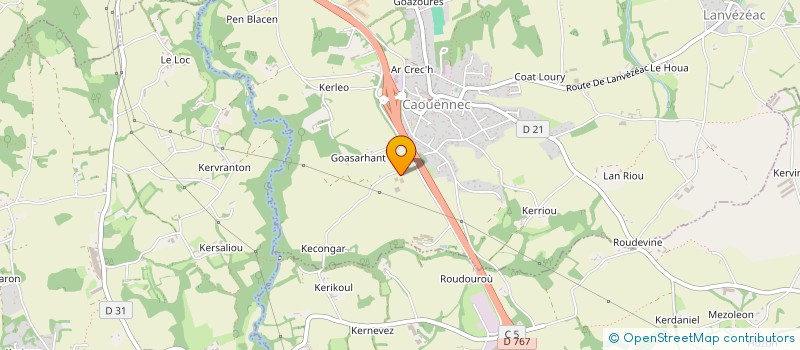 localisation de l'entreprise MONSIEUR TITOUAN GALLE  CAOUENNEC-LANVEZEAC