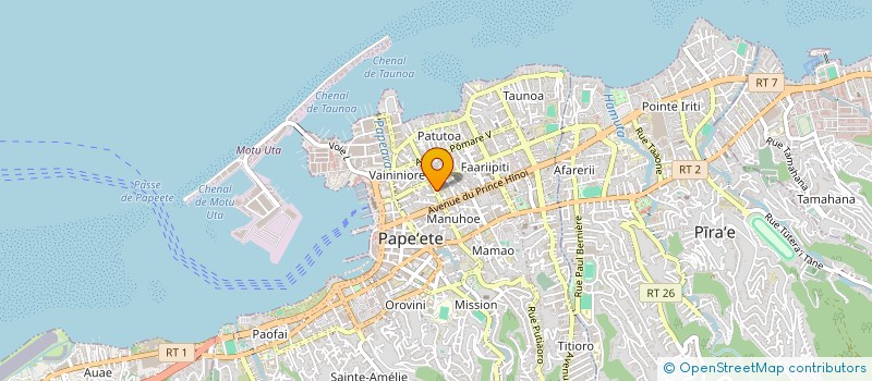 localisation de l'entreprise MONSIEUR TOARII POUIRA à PAPEETE