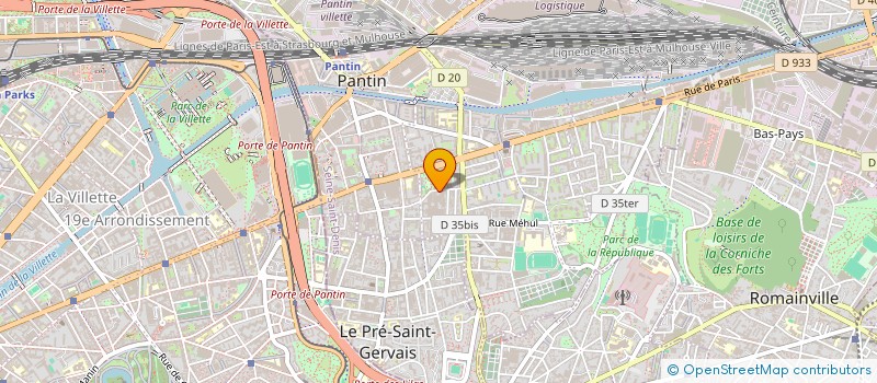 localisation de l'entreprise MONSIEUR TOFAYEL AHMED à PANTIN