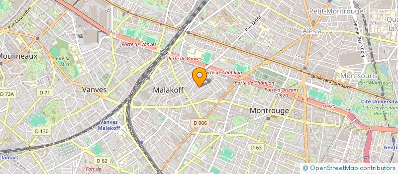 localisation de l'entreprise MONSIEUR TOGNON GBAGUIDI à MALAKOFF