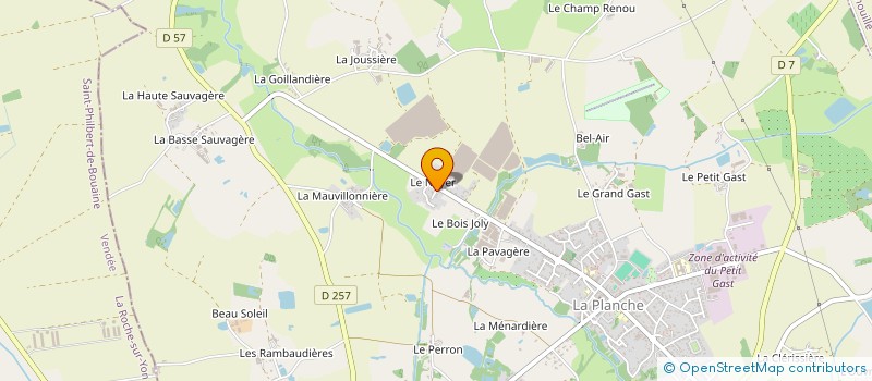 localisation de l'entreprise MONSIEUR TOM BOUCHAUD  LA PLANCHE