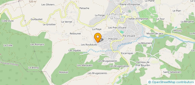 localisation de l'entreprise MONSIEUR TOM CAS  LE PLAN-DE-LA-TOUR