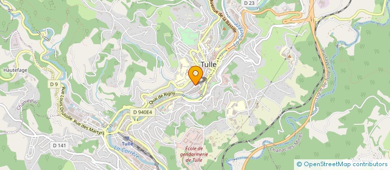 localisation de l'entreprise MONSIEUR TOM CHASTRE  TULLE