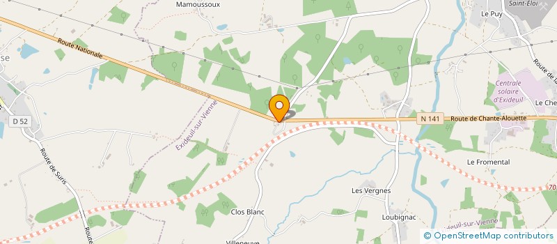 localisation de l'entreprise MONSIEUR TOM-FLORAN BERNARD  EXIDEUIL-SUR-VIENNE