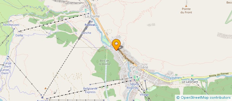 localisation de l'entreprise MONSIEUR TOM JOEL LIONEL BAZILE  VAL-D'ISERE