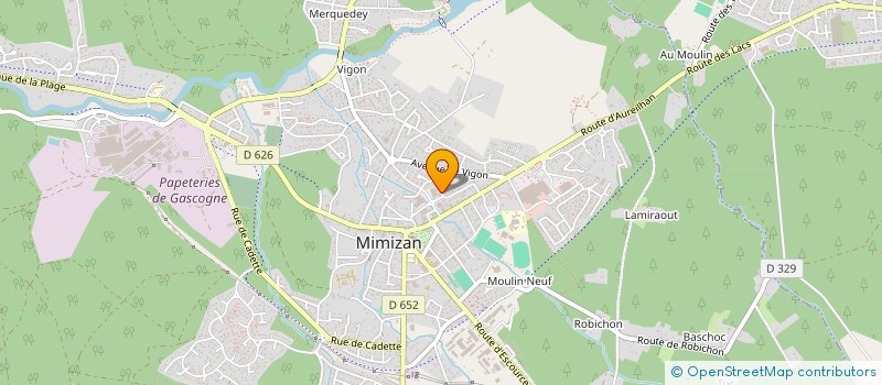 localisation de l'entreprise MONSIEUR TOM LASSET  MIMIZAN