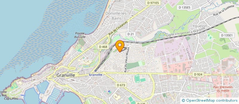 localisation de l'entreprise MONSIEUR TOM LEGUELINEL  GRANVILLE