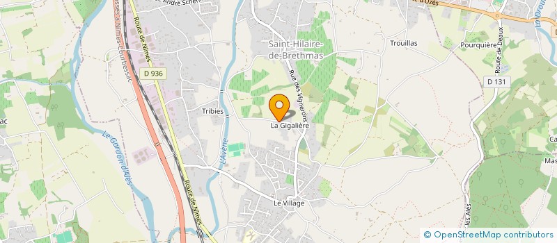 localisation de l'entreprise MONSIEUR TOM MARCELIN  SAINT-HILAIRE-DE-BRETHMAS