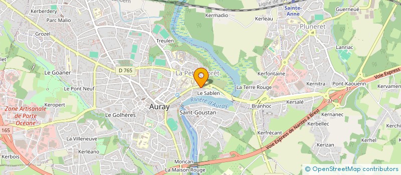 localisation de l'entreprise MONSIEUR TOM MOUILLAC à AURAY