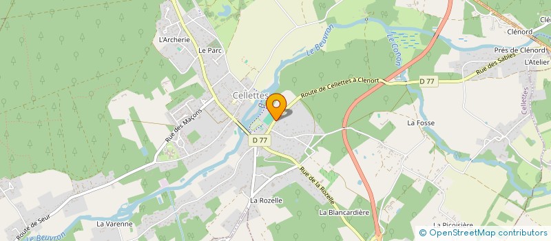 localisation de l'entreprise MONSIEUR TOM PAILLOUX  CELLETTES