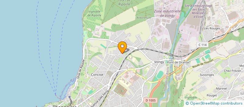 localisation de l'entreprise MONSIEUR TOM PEILLEX à THONON-LES-BAINS