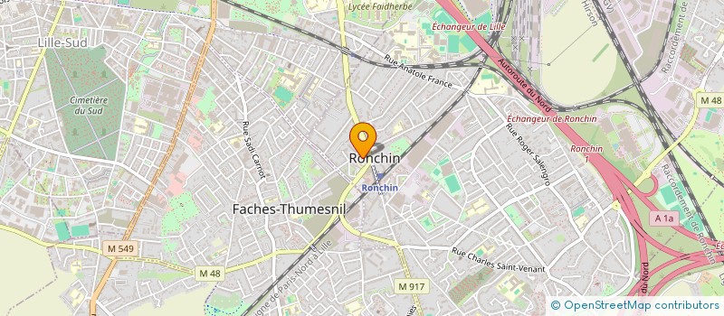 localisation de l'entreprise MONSIEUR TOM PETITPREZ  RONCHIN