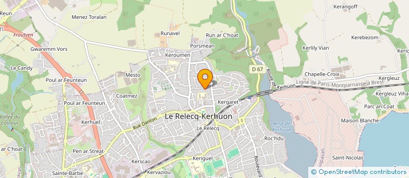 localisation de l'entreprise MONSIEUR TOM RODET  LE RELECQ-KERHUON