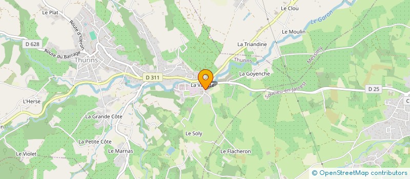 localisation de l'entreprise MONSIEUR TOM SOULIGNAC  THURINS