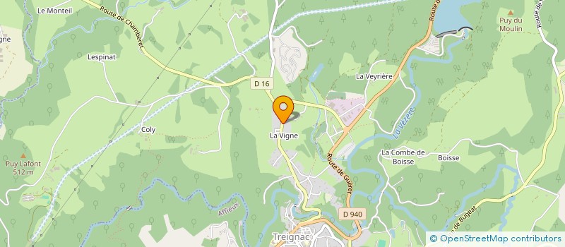 localisation de l'entreprise MONSIEUR TOME GILHODES  TREIGNAC