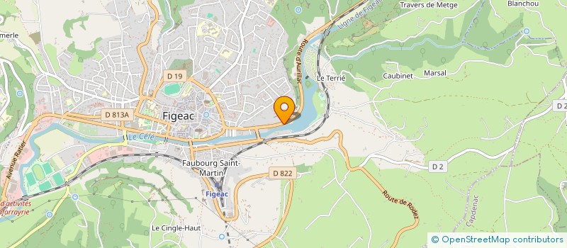 localisation de l'entreprise MONSIEUR TOMMY FROMENTEZE  FIGEAC