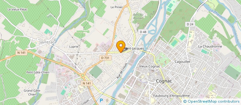 localisation de l'entreprise MONSIEUR TOMMY LEGUI à COGNAC