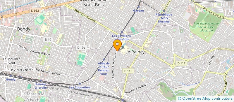 localisation de l'entreprise MONSIEUR TOMMY YETER  LE RAINCY