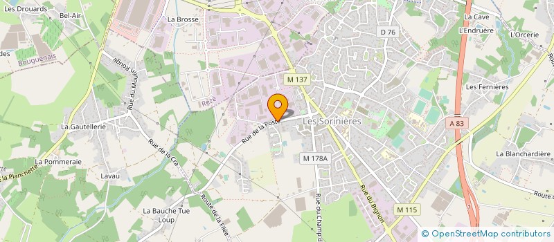 localisation de l'entreprise MONSIEUR TONY BARON à LES SORINIERES