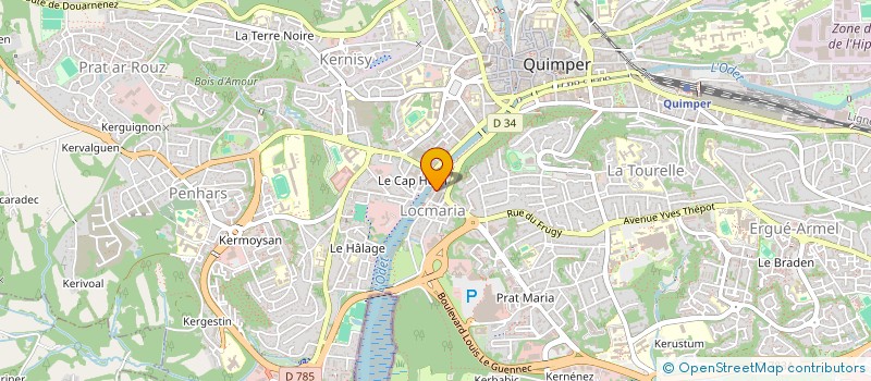 localisation de l'entreprise MONSIEUR TONY BERART à QUIMPER