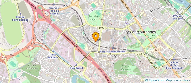 localisation de l'entreprise MONSIEUR TONY BERTHIER  EVRY-COURCOURONNES