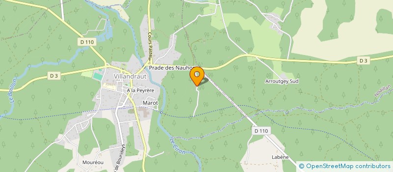 localisation de l'entreprise MONSIEUR TONY BESSEY  VILLANDRAUT