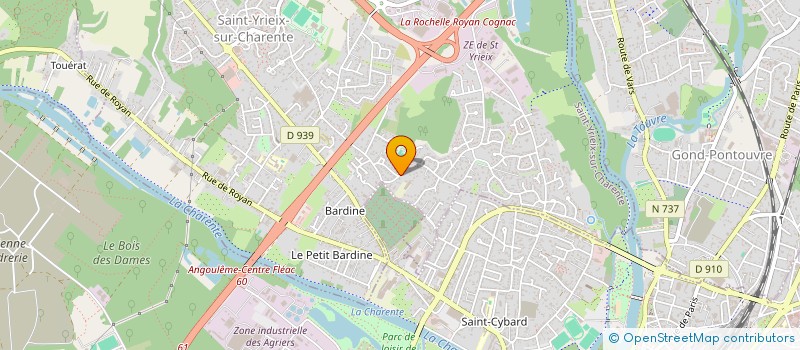localisation de l'entreprise MONSIEUR TONY BILLY à SAINT-YRIEIX-SUR-CHARENTE