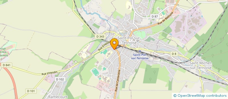 localisation de l'entreprise MONSIEUR TONY BODDEZ  SAINT-POL-SUR-TERNOISE